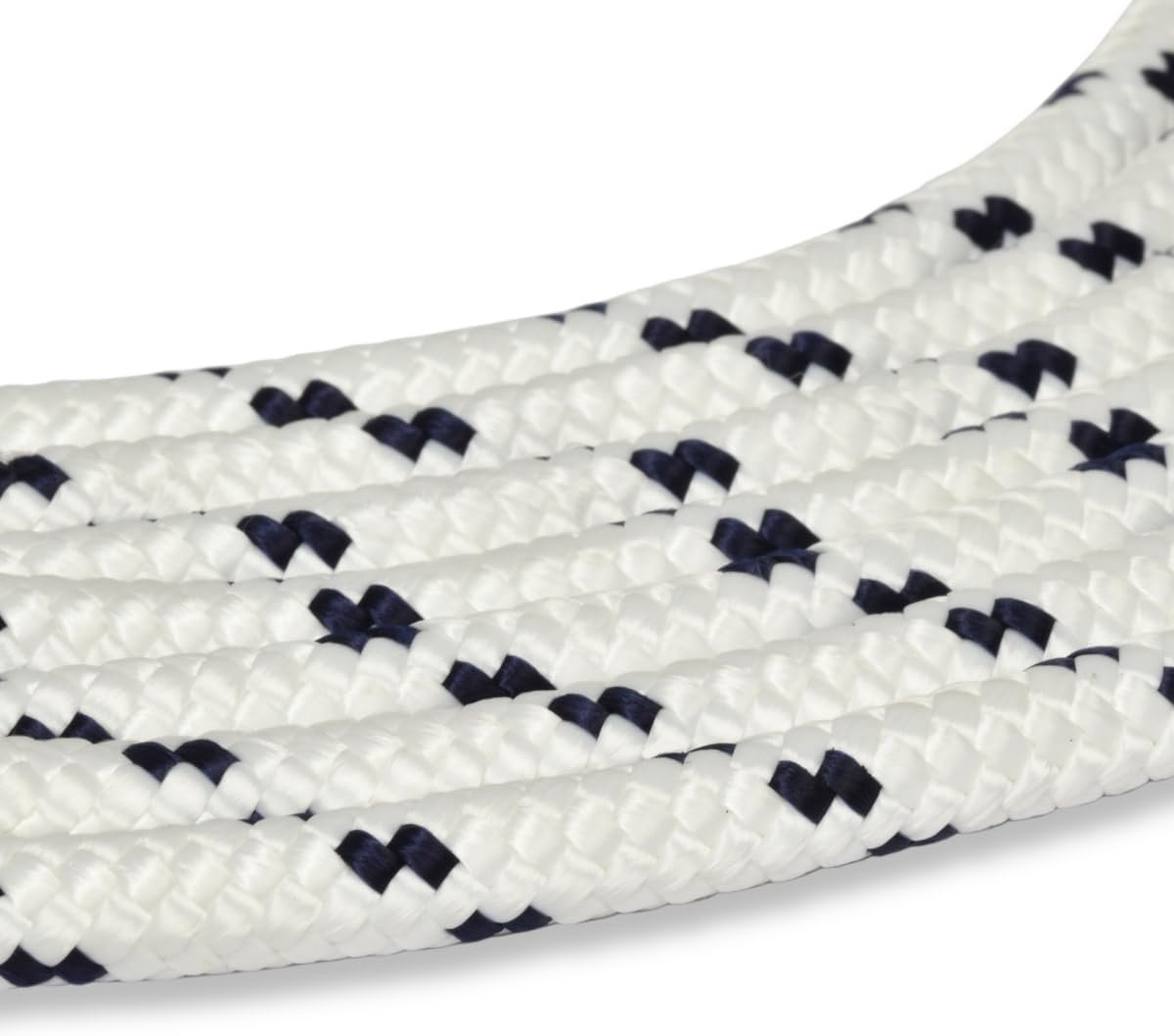SnelShoppen - Multifunctionele Tuin Wicker DIY Touw 8 mm x 30 m Wit met Blauwe Indicator Licht - UV Bestendig Weerbestendig Polyester met 360 kg Breek