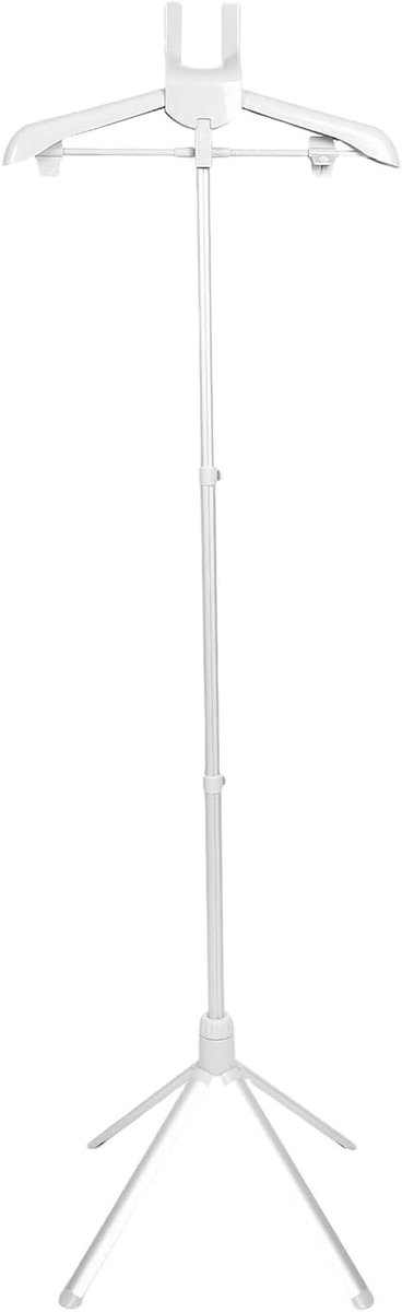 Opvouwbaar Kledingstomerrek - Kledinghanger Rek - Kleding Stomen - Verstelbare Hoogte - 147 cm - Grijs