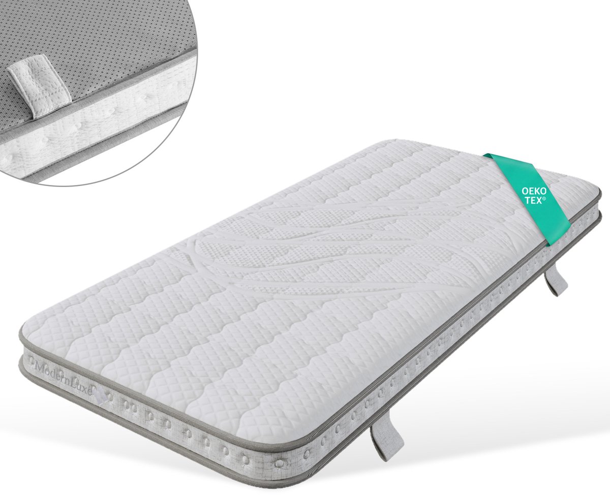 COVREO Matras 90x190 cm wit, pocketvering en koudschuim H3 7 zones