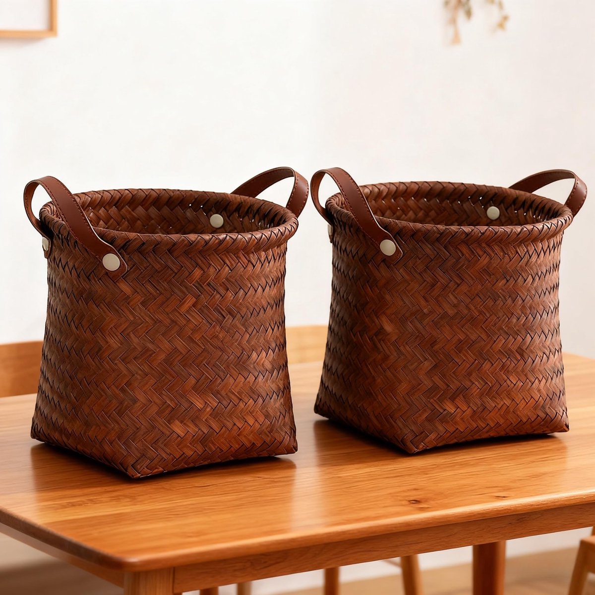 Omgoods - Kunstmatige Rotan Opbergmand Set, 2-delig 25cm