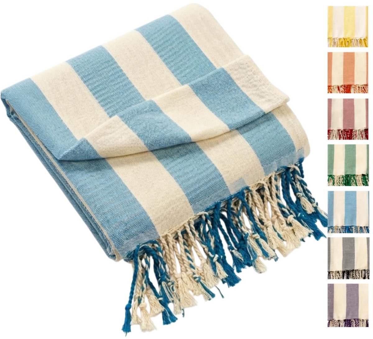 Omgoods - Hamamdoek 100 x 180 cm, Licht en Sneldrogend voor Strand en Sauna