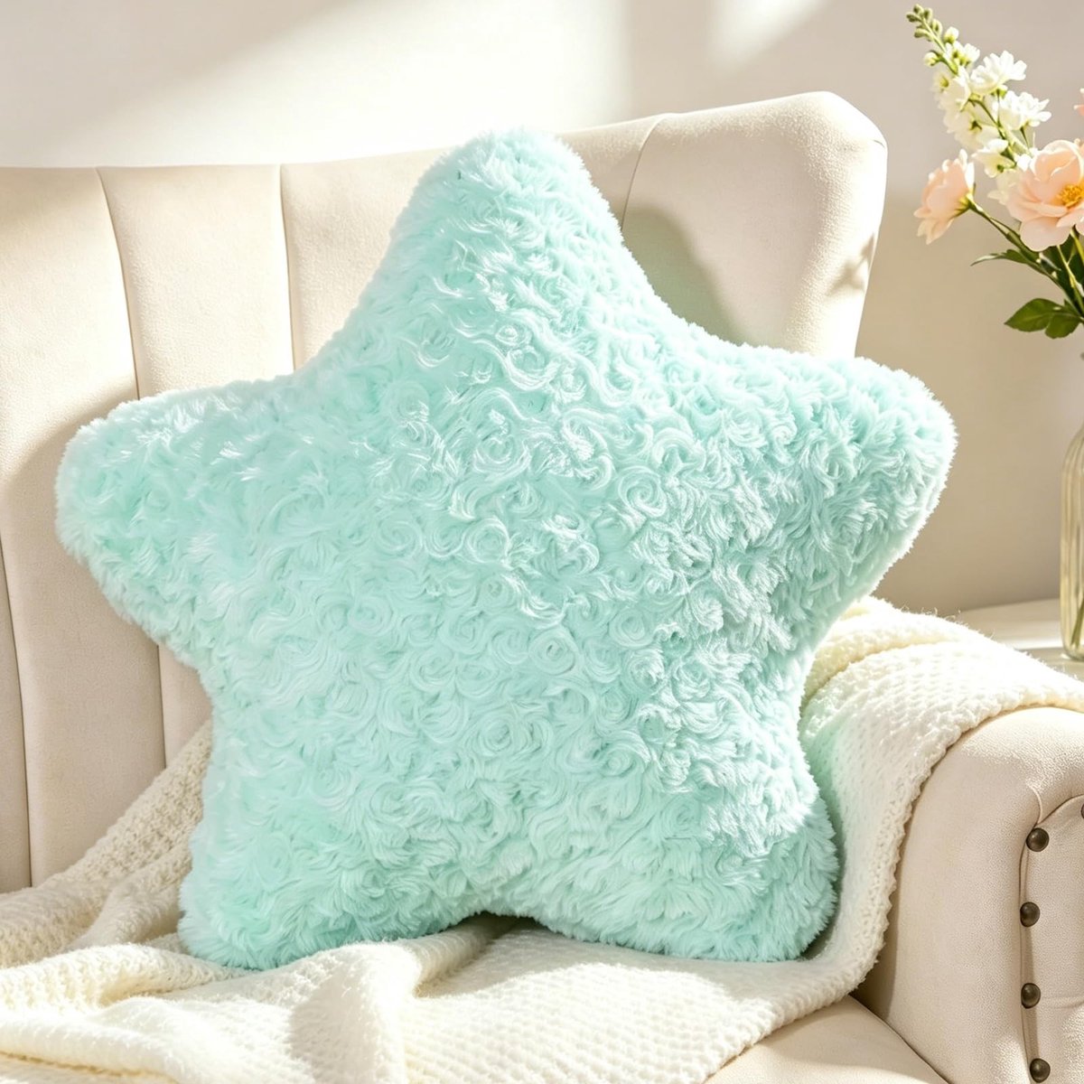 Omgoods - Blauw Stervormig Kussen voor Sofa en Kinderkamer