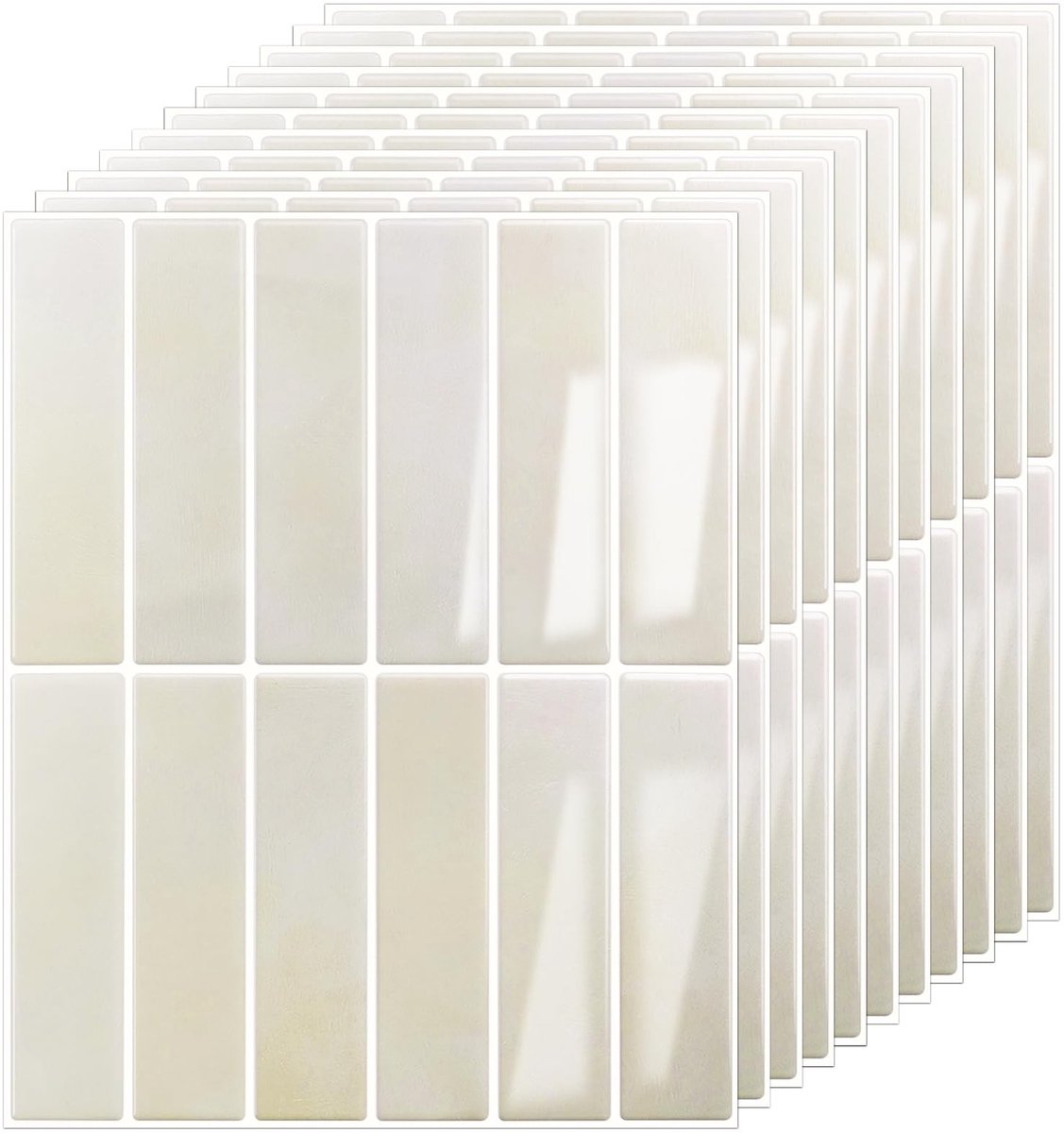 Omgoods - Set van 10 Zelfklevende 3D Tegelstickers voor Wanddecoratie