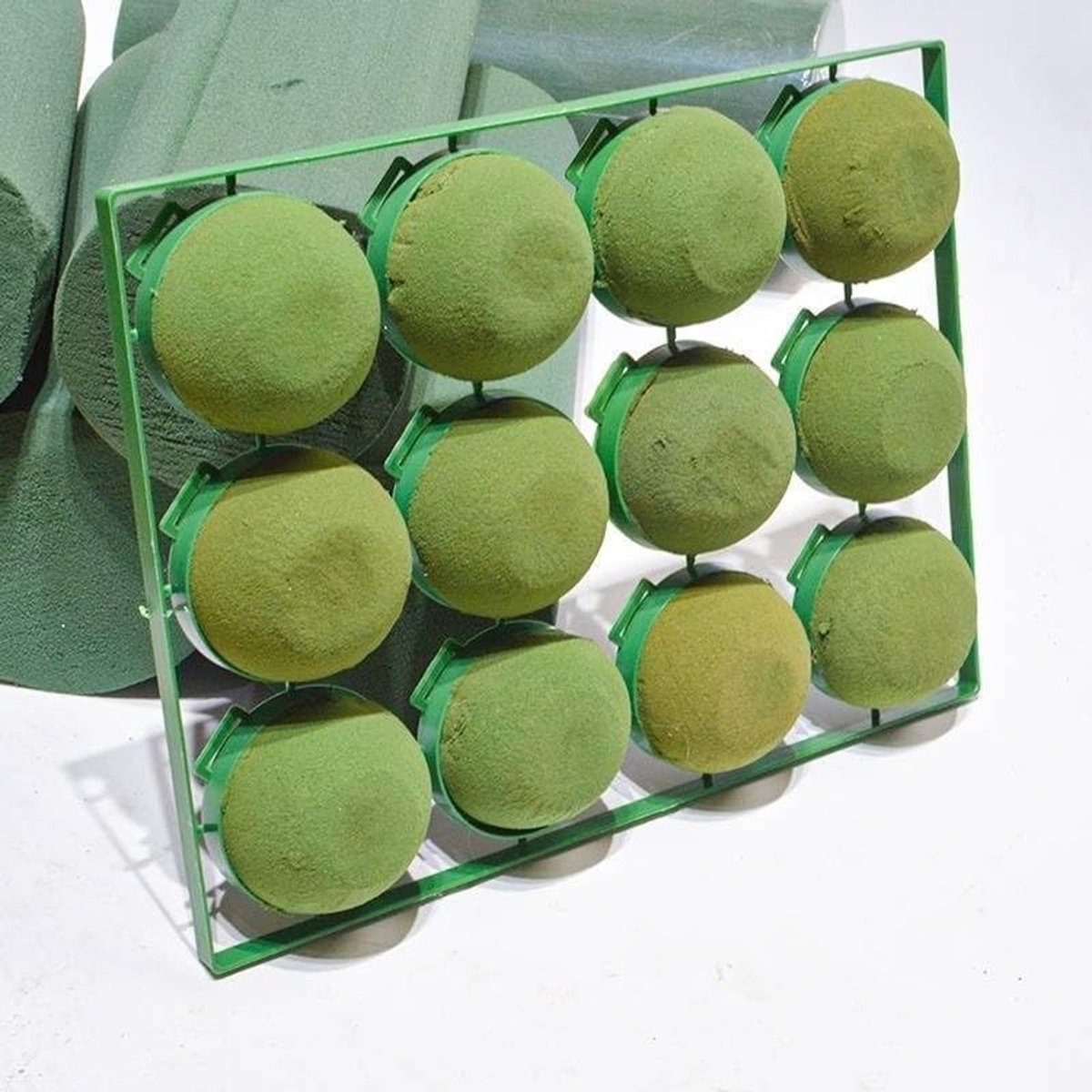 Omgoods - Set van 12 Ronde Bloemenschuim, Mini Steekschuim voor Verse Bloemen