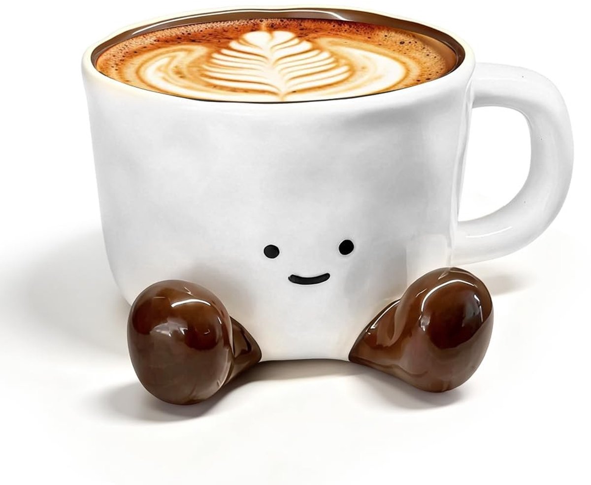 Omgoods - Keramische Koffiemok met Decoratieve Opslagfunctie