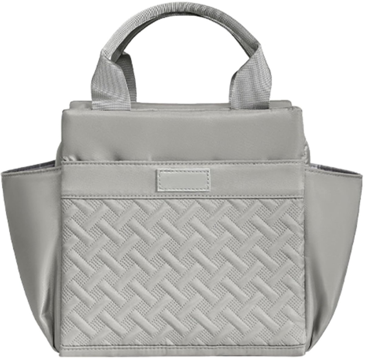 Grote geïsoleerde koeltas, draagbare lunchbox voor picknicks, werk en school, herbruikbare tas (10 l, grijs)