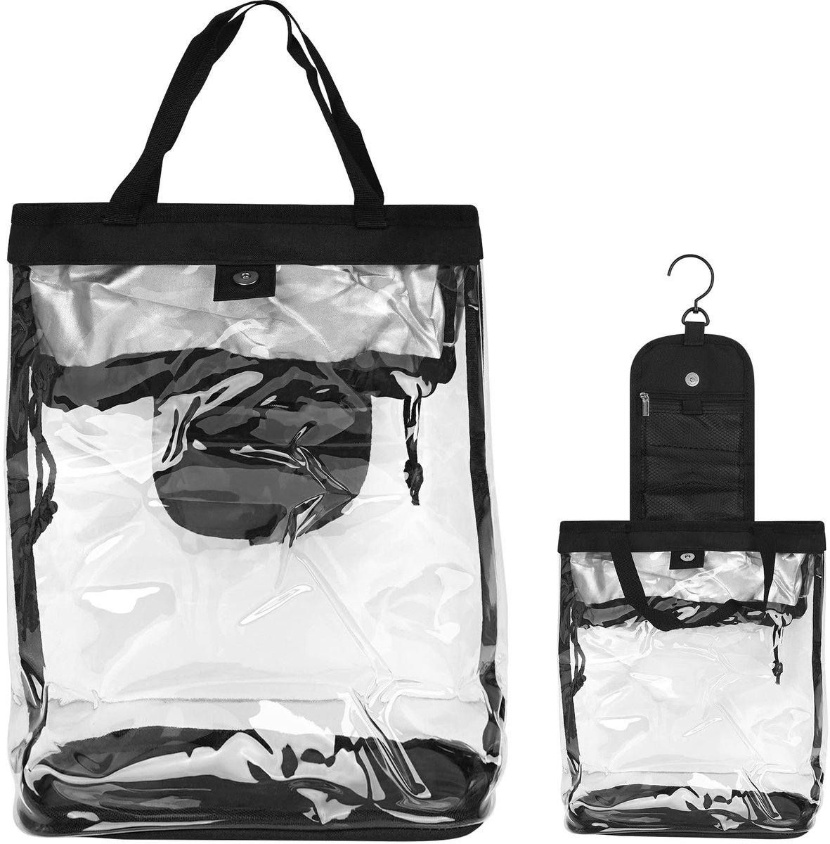 Omgoods - Transparante Toilettas voor Dames en Heren - Waterdichte Organizer met Haak