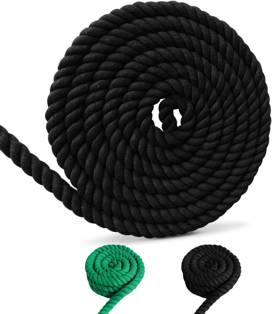Omgoods - Katoenen Touw voor Macramé, Zwart, 5 Meter
