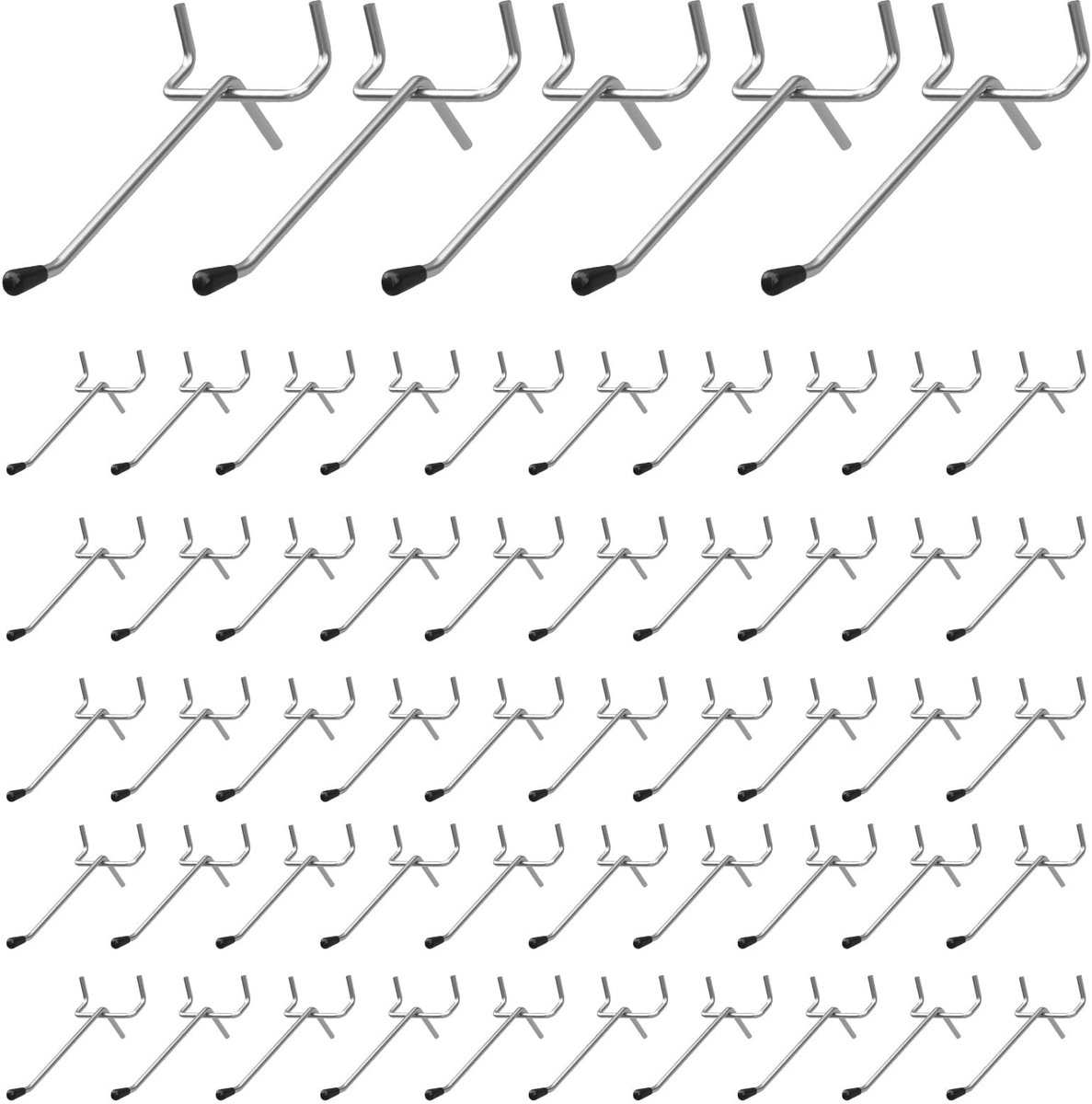 Omgoods - Set van 55 Wandhaken voor Pegboard met Sterke Draagcapaciteit