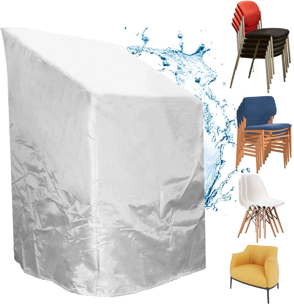 Omgoods - Afdekking Tuinmeubelen 210D Oxford Polyester - Waterdicht en UV-bestendig, 65x65x70/120cm