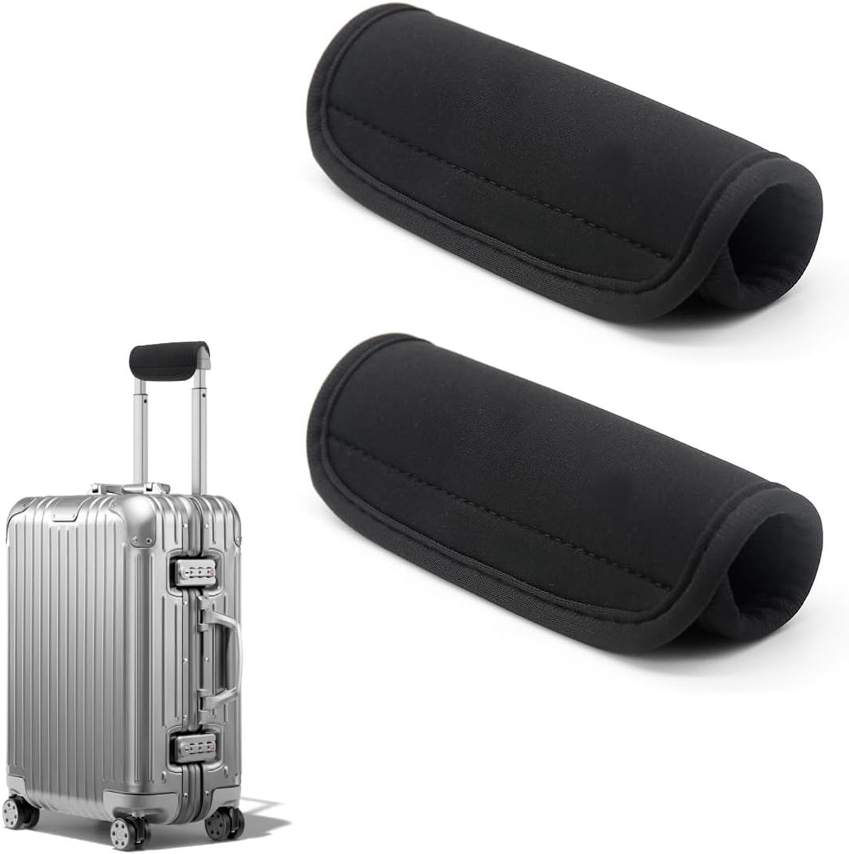 Luggage handles 2 stuks - zachte en comfortabele beschermhoes - afneembaar - perfect voor koffers en reistassen - ShopVlot