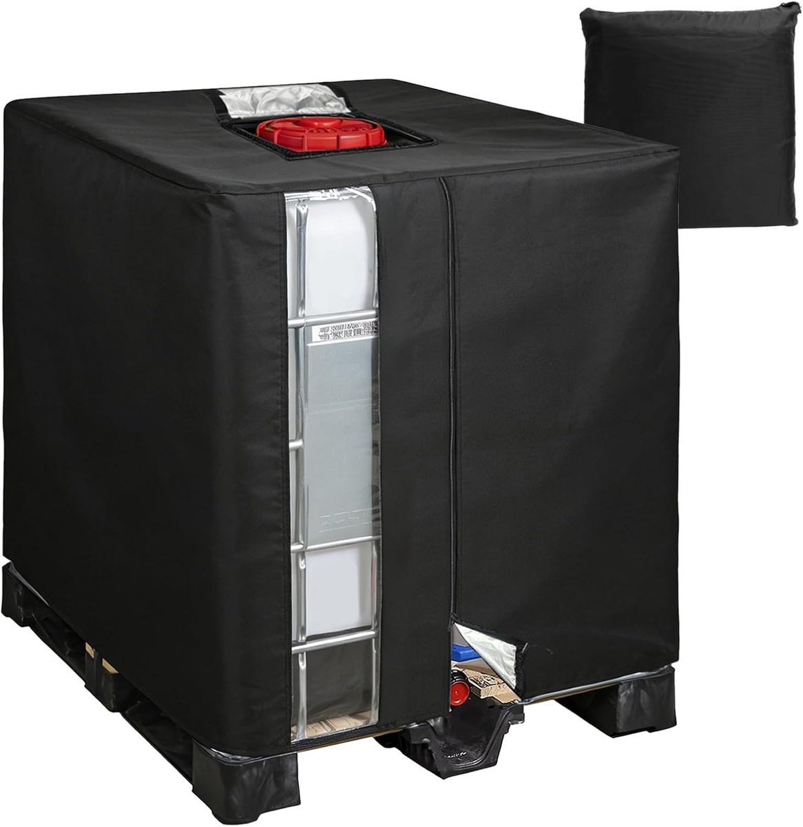 IBC Tankafdekking, waterreservoir, beschermhoes, 1000 liter, afdekzeil, 420D waterdicht, IBC-container-afdekking - ShopVlot