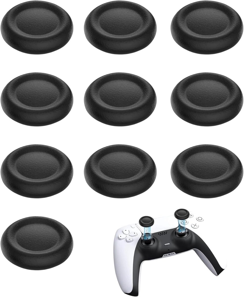 SnelShoppen - PS5 Joystick Pads Set van 10 Zwart - Makkelijk te Installeren, Bescherm Je Joysticks, Compatibel met PS4/PS5/PS5 Edge Controllers, Verbe