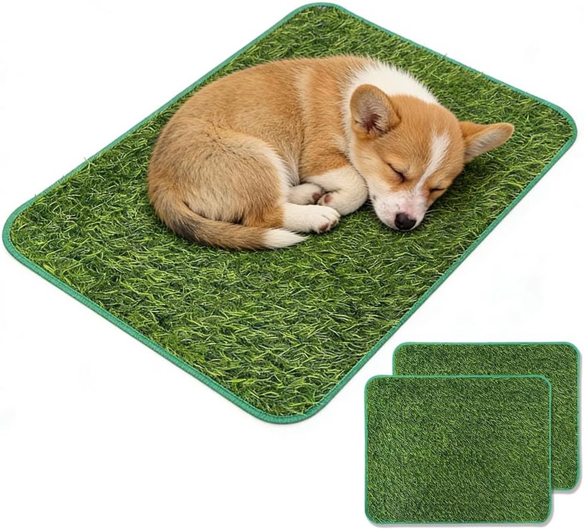 SnelShoppen - Dog Toilet voor Thuis en Balkon: 2 Stuks Kunstgras Hondentoilet met Snelle Afvoer, Wasbare Rolgras & Puppy Pipimat voor Kleine Honden (5