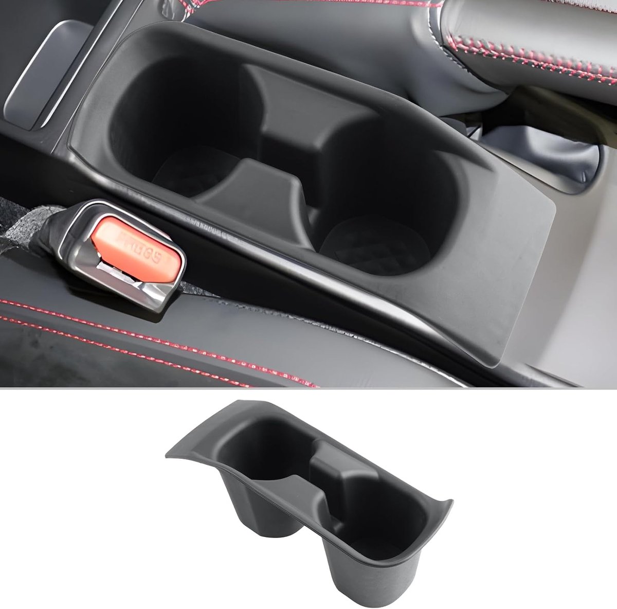 SnelShoppen - Compatibele Bekerhouder voor Toyota GR Yaris 2024 2025 - Middenconsole Drinkbekerhouder - Geschikt voor Koffiekopjes en Flessen - Voorko
