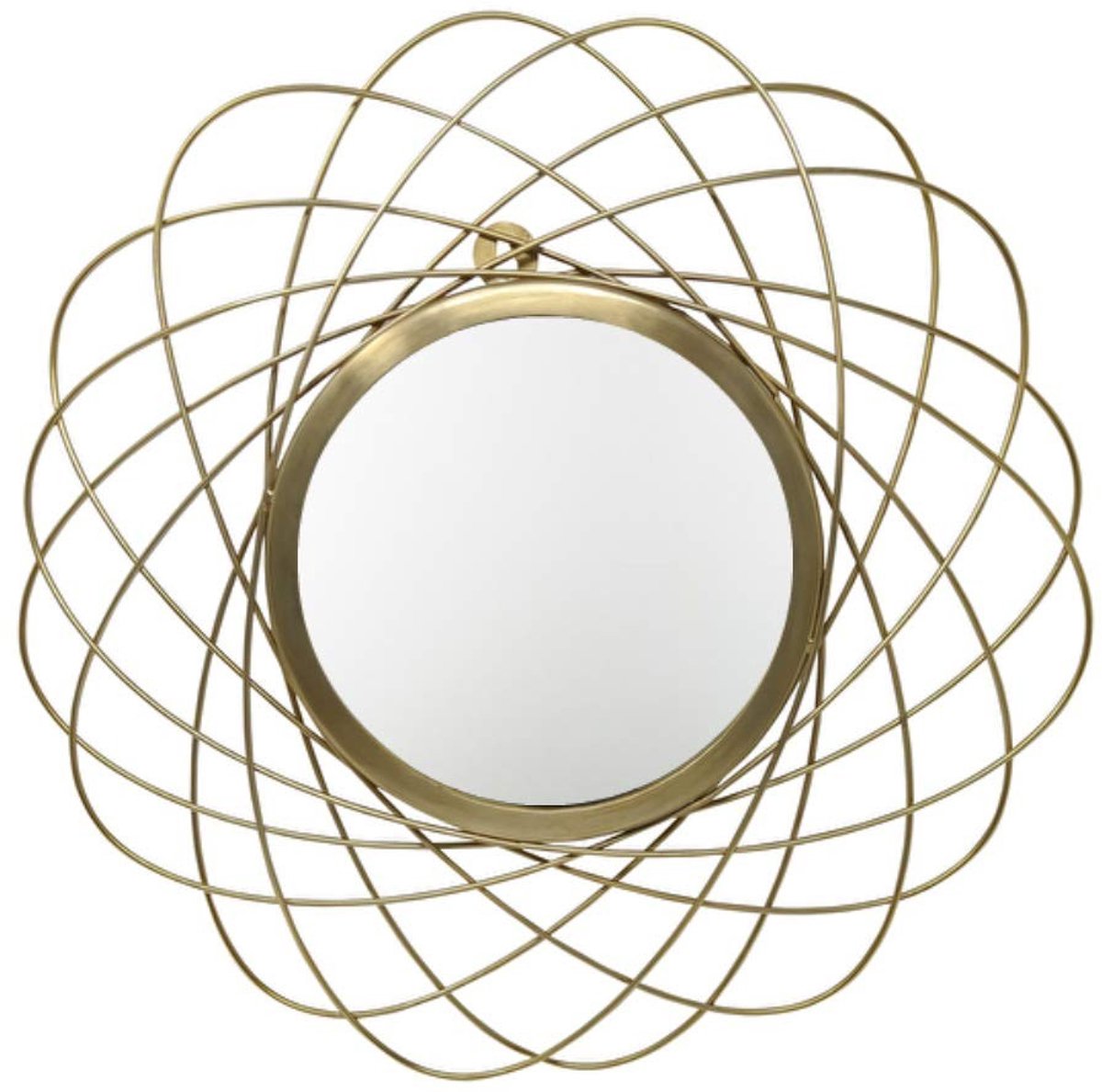 Omgoods - Ronde Wandspiegel met Gouden Rand Ø 44.5 cm