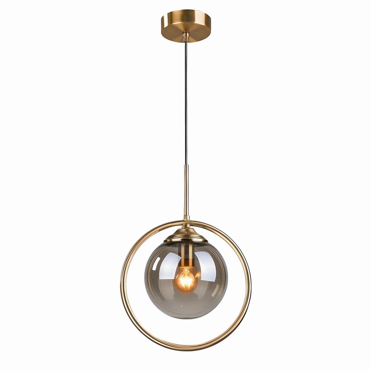 Omgoods - Industriële Vintage Plafondlamp met Glazen Lampenkap