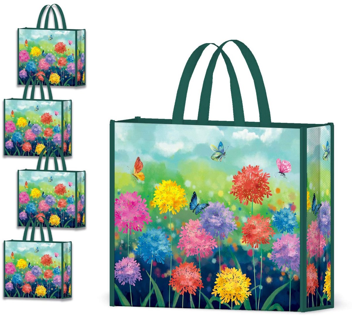 Omgoods- Boodschappentas Herbruikbaar - Opvouwbaar - Wasbaar - Kerst - Draagtas - 50LBS Inhoud - Herbruikbare Tas