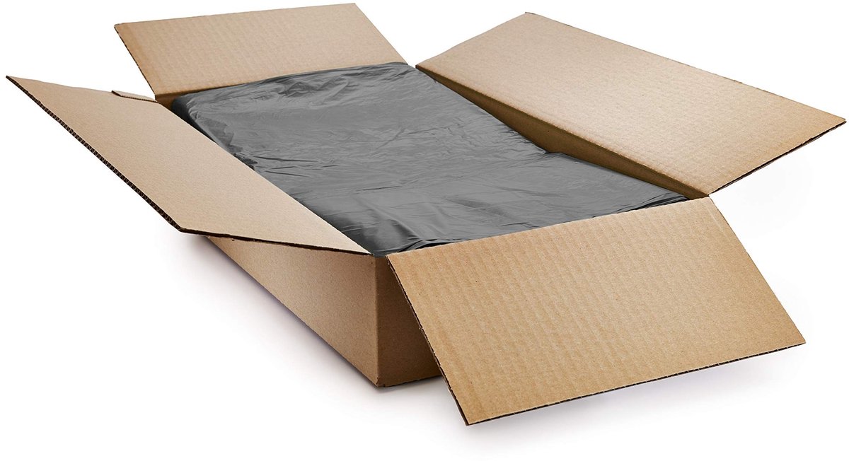 Omgoods - 100 Stuks Zwarte Compactor Afvalzakken van 20 kg