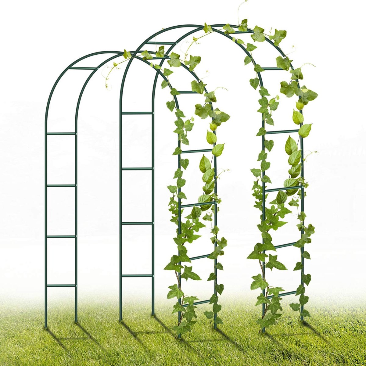 Omgoods - Set van 2 Tuinbogen van Poedercoated Staal voor Klimplanten