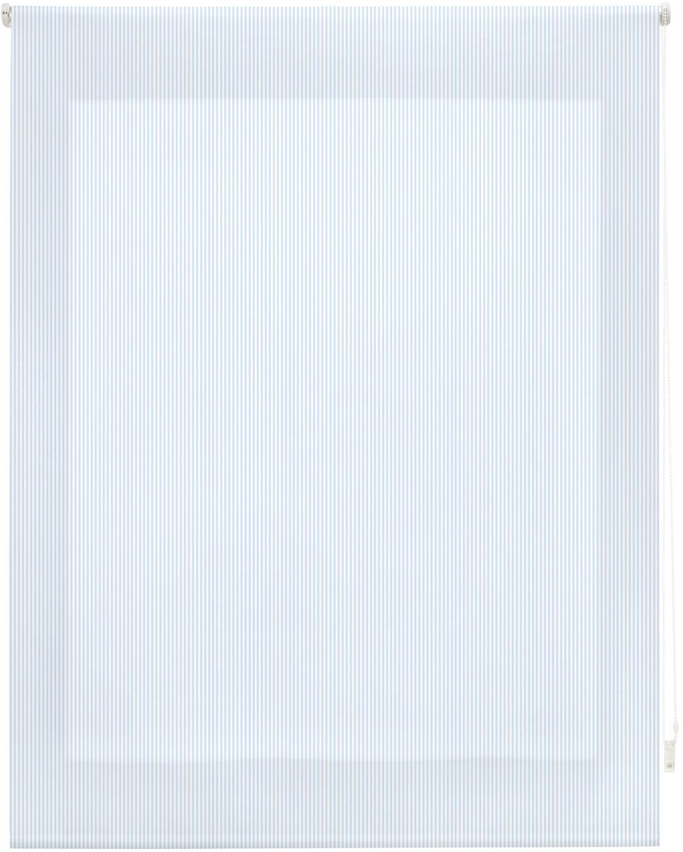 Omgoods - Lichtblauwe Gestreepte Roller Blind 130 x 180 cm