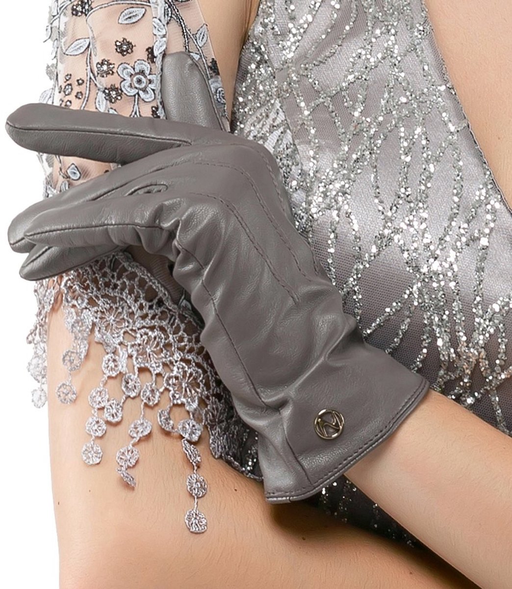 Omgoods - Dames Leren Handschoenen van Italiaans Lamsleer, Warm met Kasjmier Voering
