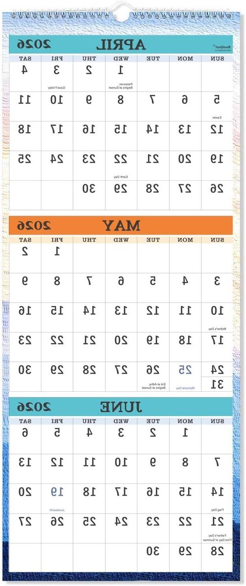 Grote Kalender - Verticale Planner - Jaar Plannen - 14 Maanden - 11 x 26 inch - Wit
