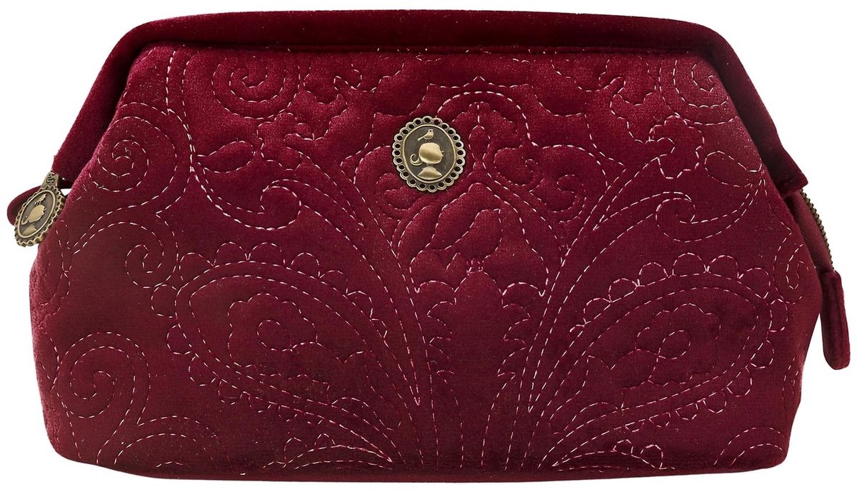 Omgoods - Cosmetic Purse - Velvet Quiltey Days in Rood