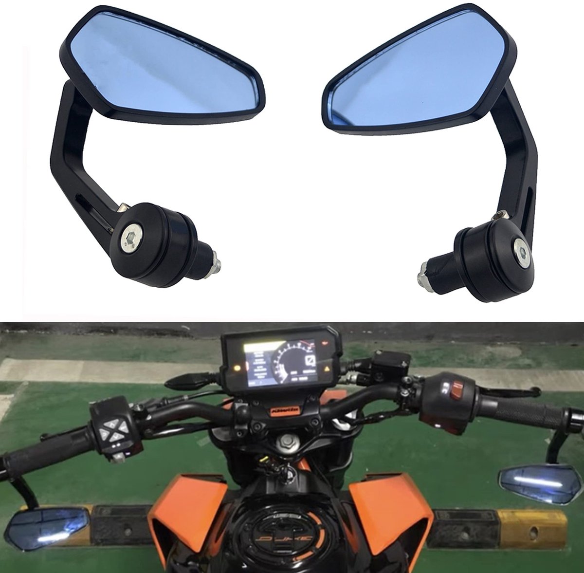 Omgoods - Achteruitkijkspiegels voor Motoren met Antireflectie