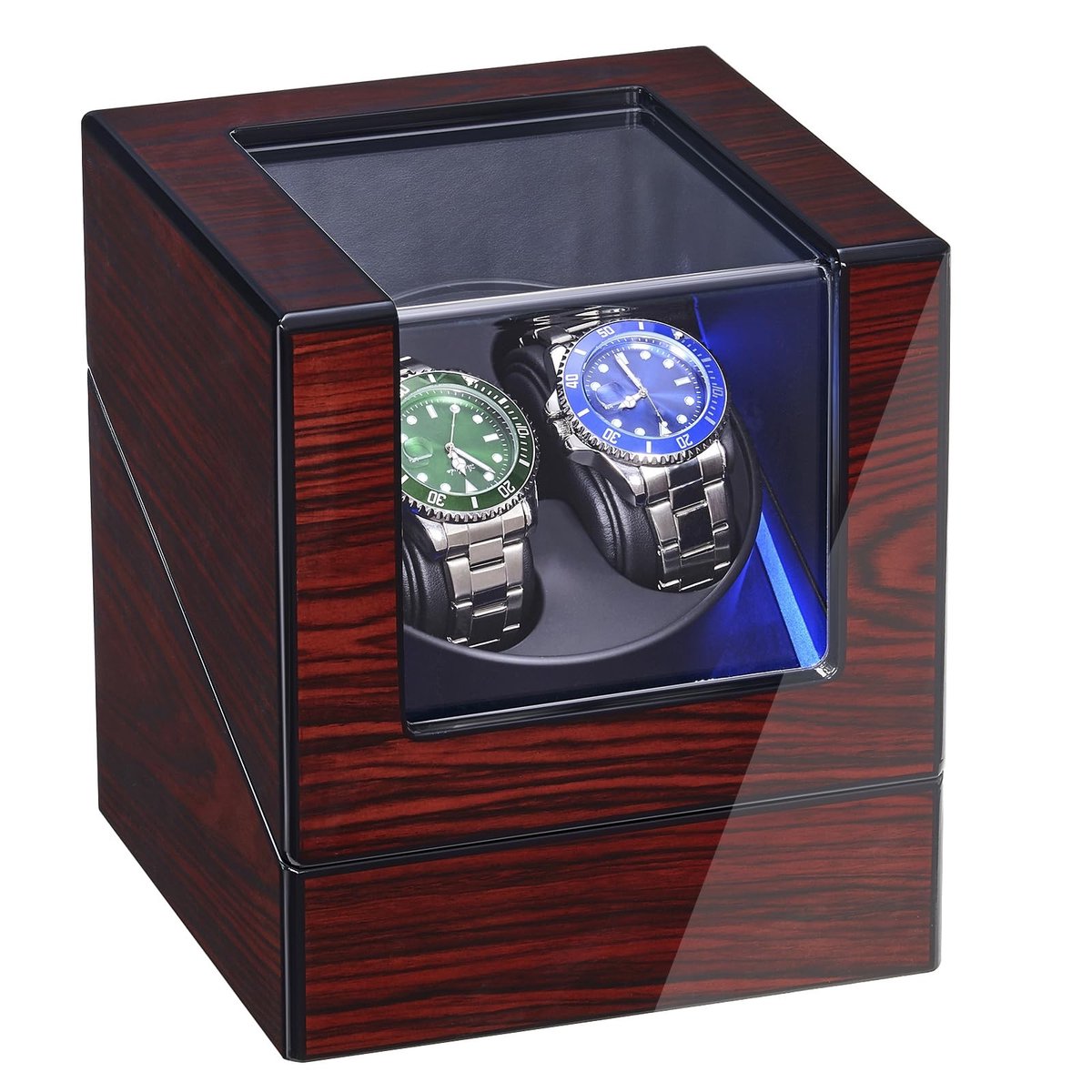 Omgoods - Automatische Horlogewinder voor 2 Horloges met LED Verlichting