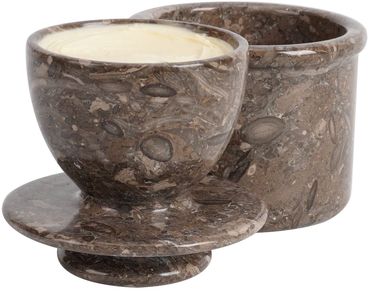 Omgoods - Handgemaakte Marmer Boterhouder Zwart 4,25 inch