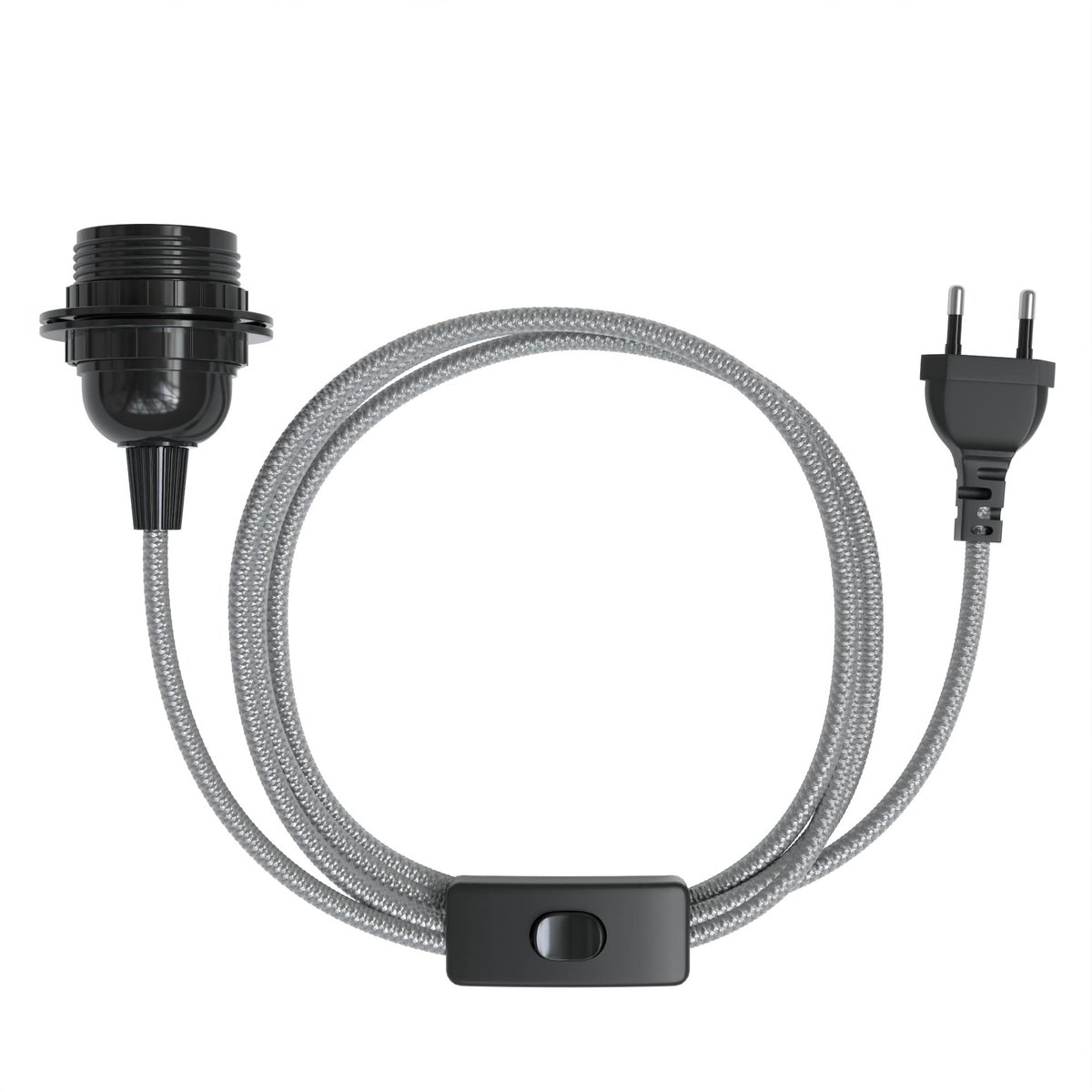 Omgoods - E27 Lampenhouder met 3,5 m Fabric Kabel en Schakelaar