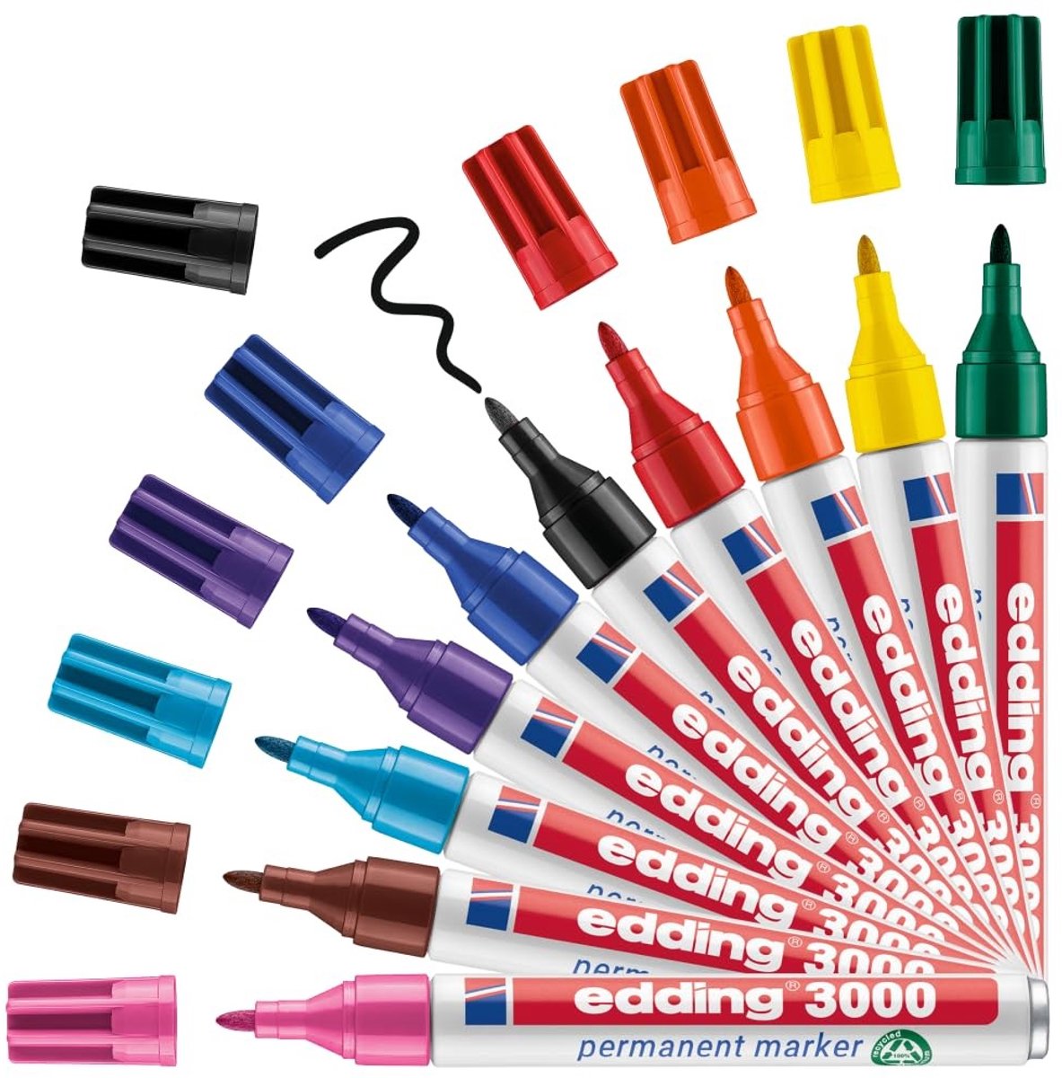Omgoods - Set van 10 Sneldrogende Permanent Markers