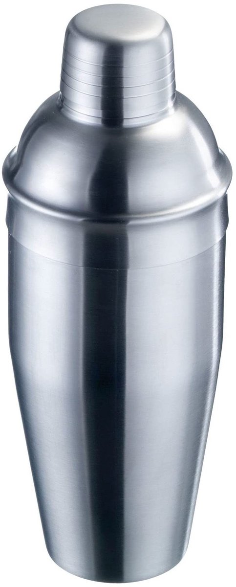 Omgoods- Cocktailshaker 0,75 liter - Roestvrij Staal - Geïntegreerde Zeef - Deksel als Maatbeker - Eenvoudig Mixen - Onderhoudsvriendelijk - Shaker