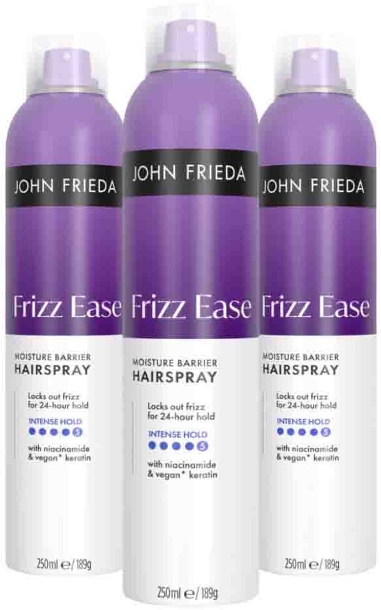John Frieda - Frizz Ease Moisture Barrier Hairspray - 3 x 250 ml - Voordeelverpakking