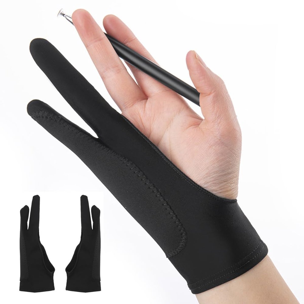 Tekenhandschoenen 4-pack - Antivuil - Elastisch - Geschikt voor digitale tekeningen - ShopVlot