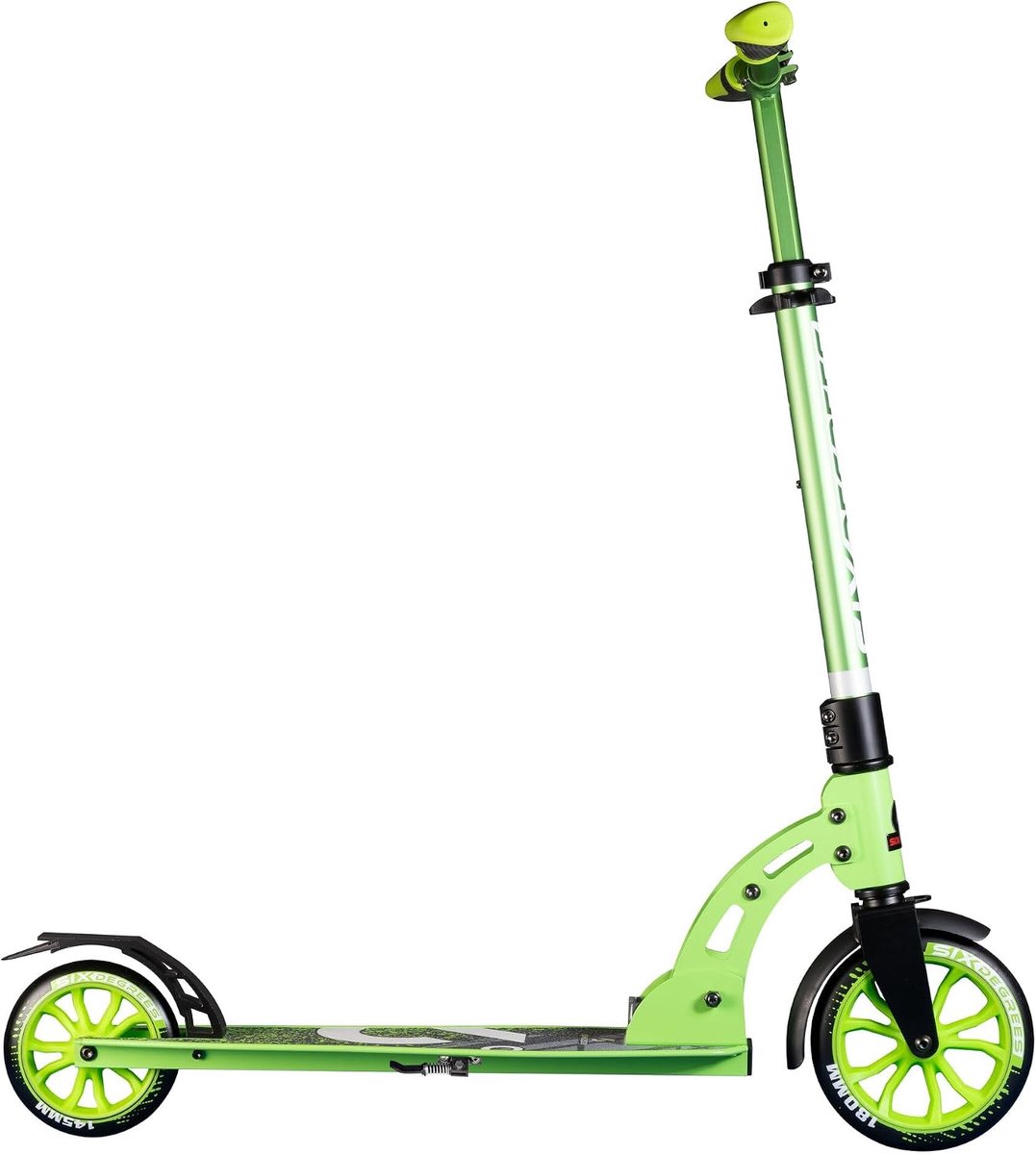 SnelShoppen - Aluminium Scooter Junior met Vouwmechanisme en Standaard, Hoogte Verstelbaar, 180/145 mm, GS Getest, Kinderscooter voor Park en School