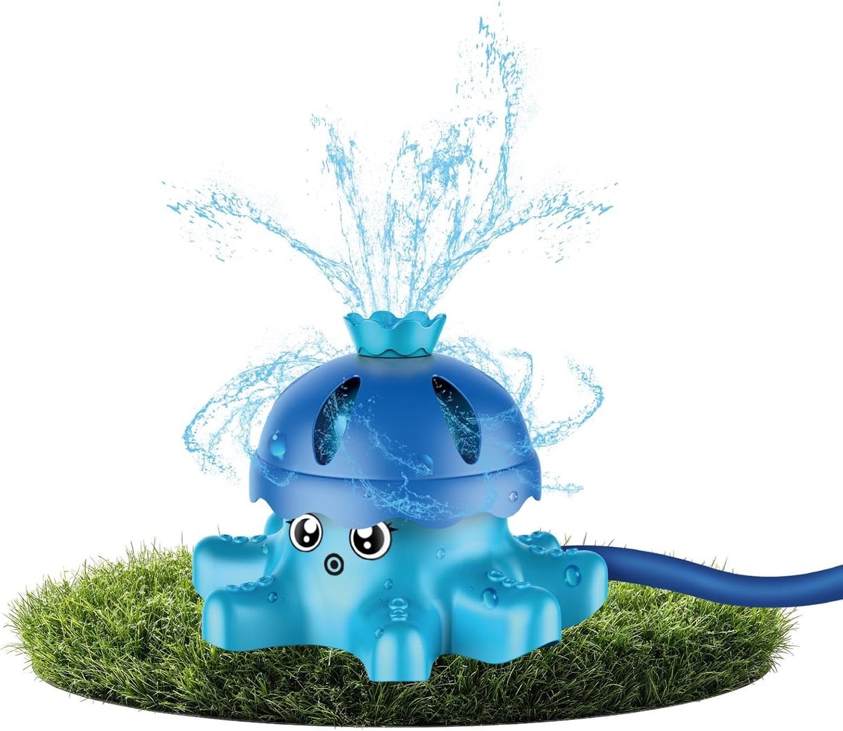 alldoro 60213 Watersproeier, octopus, voor kinderen vanaf 3 jaar, met tuinslangaansluiting, blauw, 15,5 x 14 x 11 cm