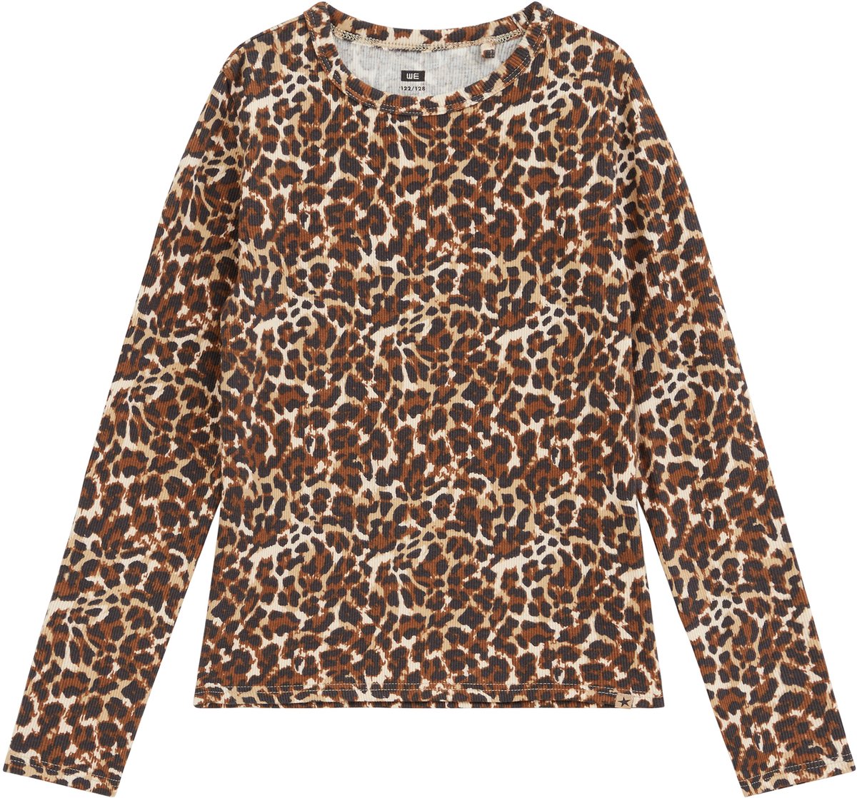WE Fashion Meisjes T-shirt van ribstof