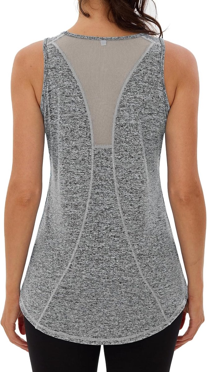dames yoga tanktop mesh rug mouwloos sport bovendeel hardlopen fitness functioneel gym activewear tanktop S-3XL