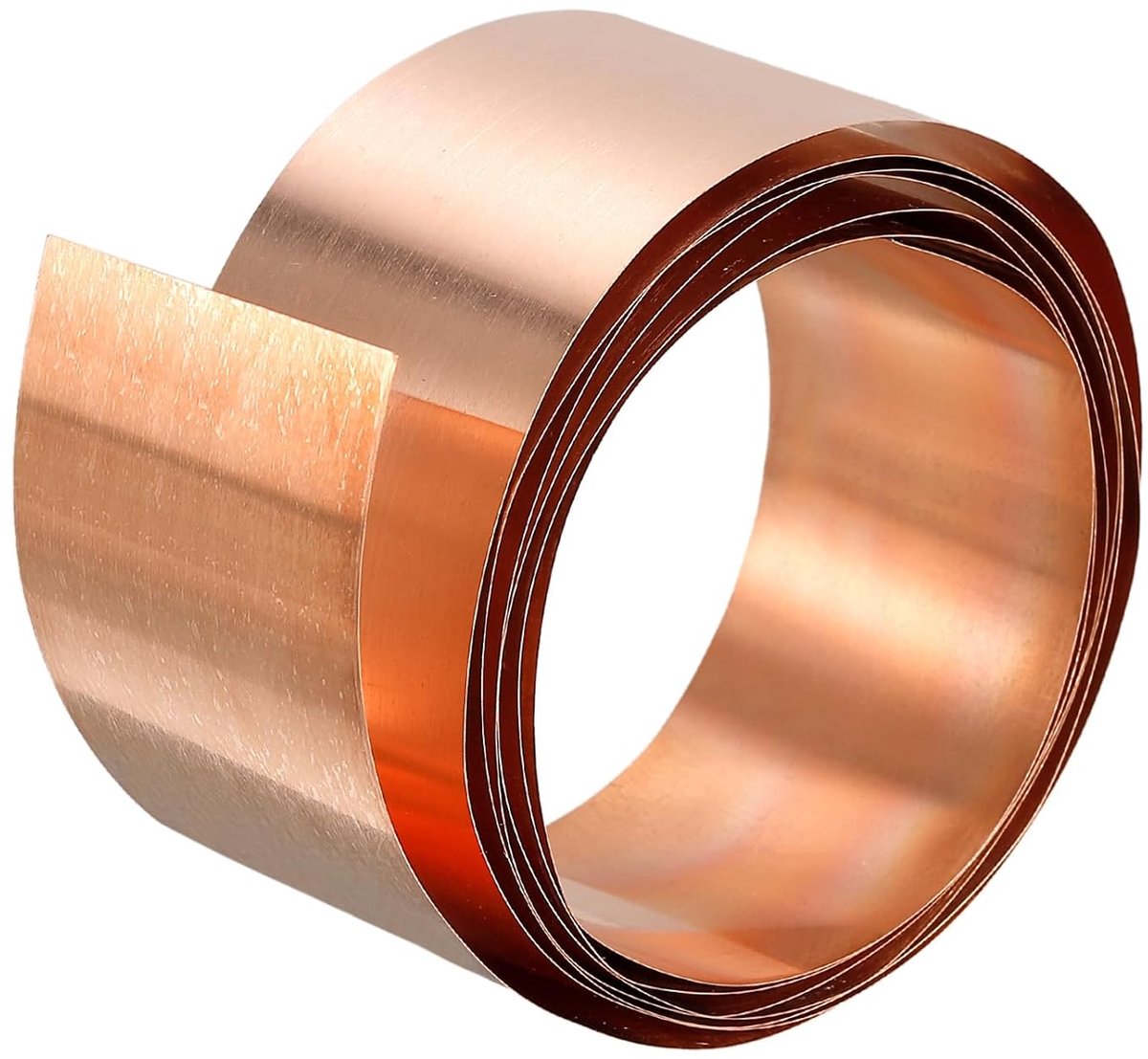 Koperen blad rol metaalfolie plaat 1000 mm x 25 mm x 0,3 mm