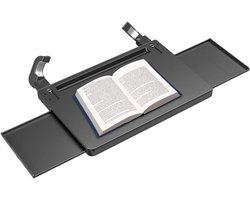 Stuurtafel - Eetblad Auto Laptop Houder - Eten Werken Onderweg - Uitschuifbaar Anti-slip - 25x29x25 cm - Zwart