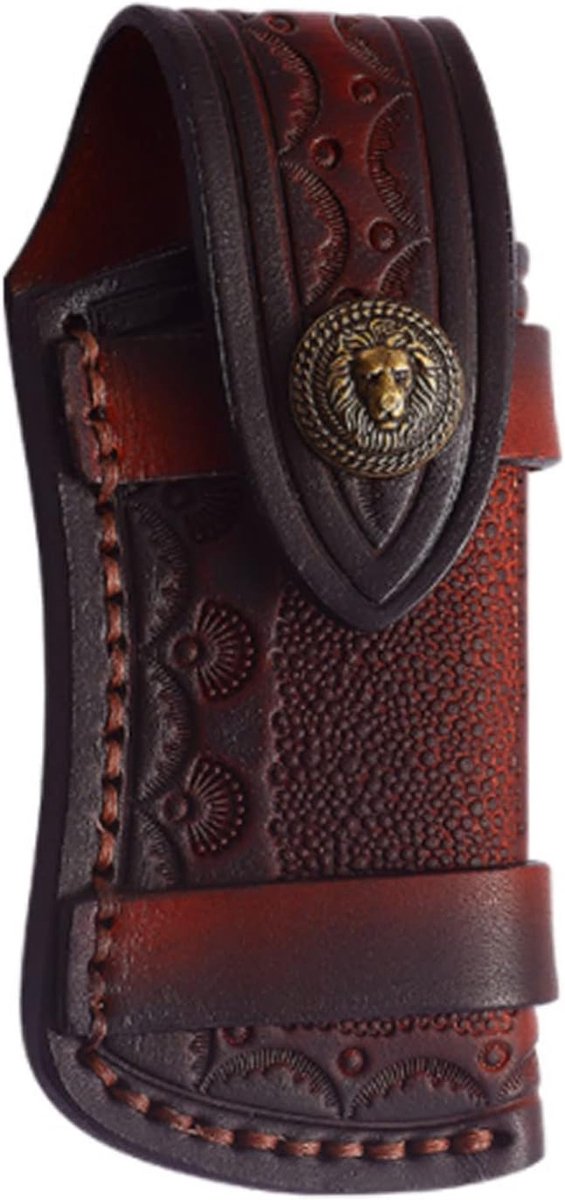 Schede Lederen Zakmes Tas, Leren Tas voor Messen, EDC Lederen mes Riem Holster, van Toepassing op voor Opvouwbare Messen