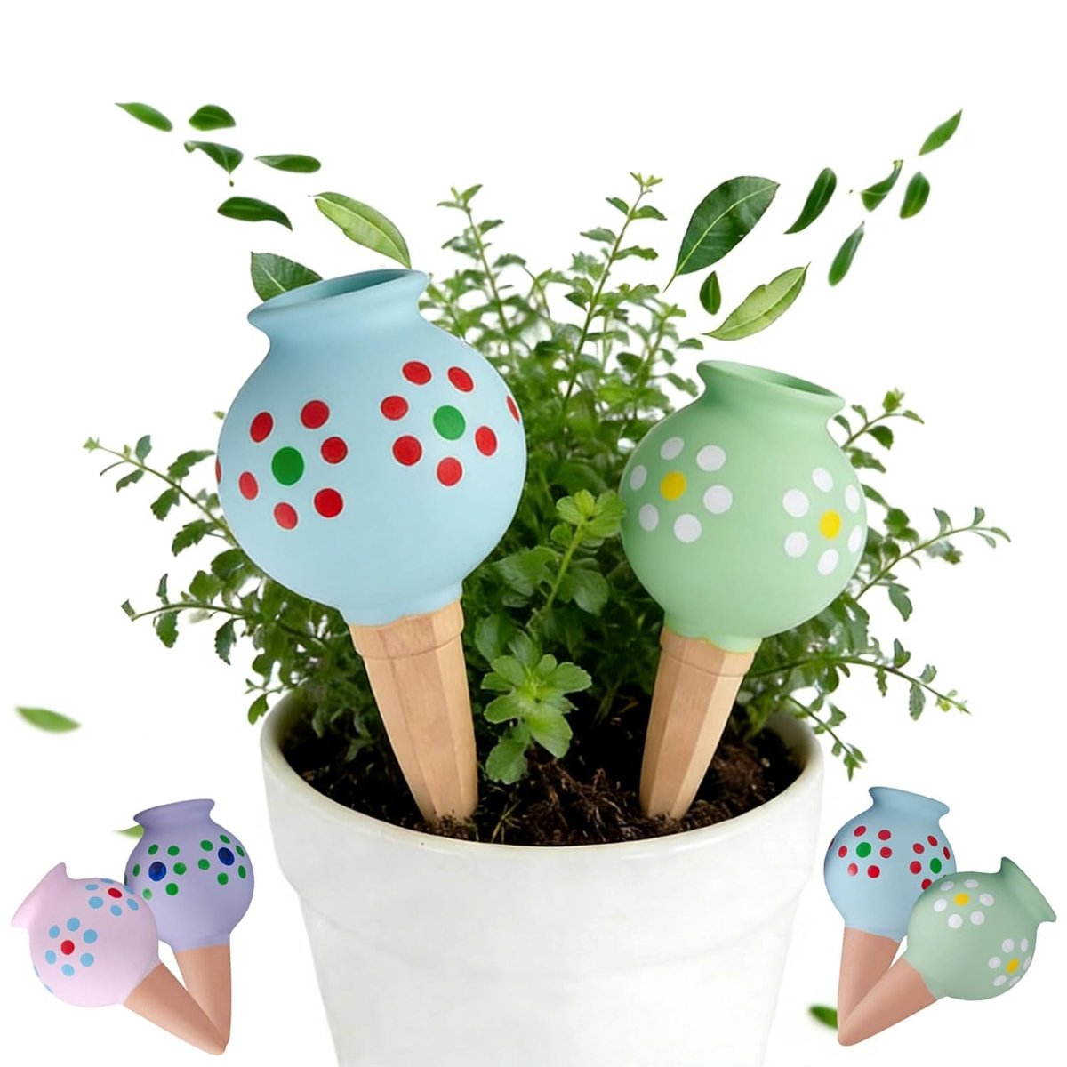 Waterdispenser voor planten, automatische irrigatie van terracotta potten, 4 irrigatiekegels van klei, ballen voor automatische irrigatie, irrigatie van planten binnenshuis voor vakantie, tuin, balkon