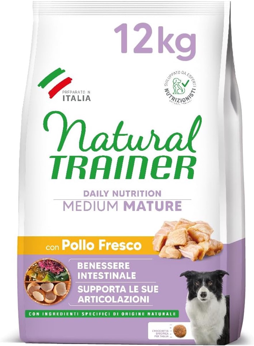 Hondentrainer Natural Canine Maturity Medium - 12 kg - Natuurlijk voer - Ondersteunt gezonde groei - ShopVlot