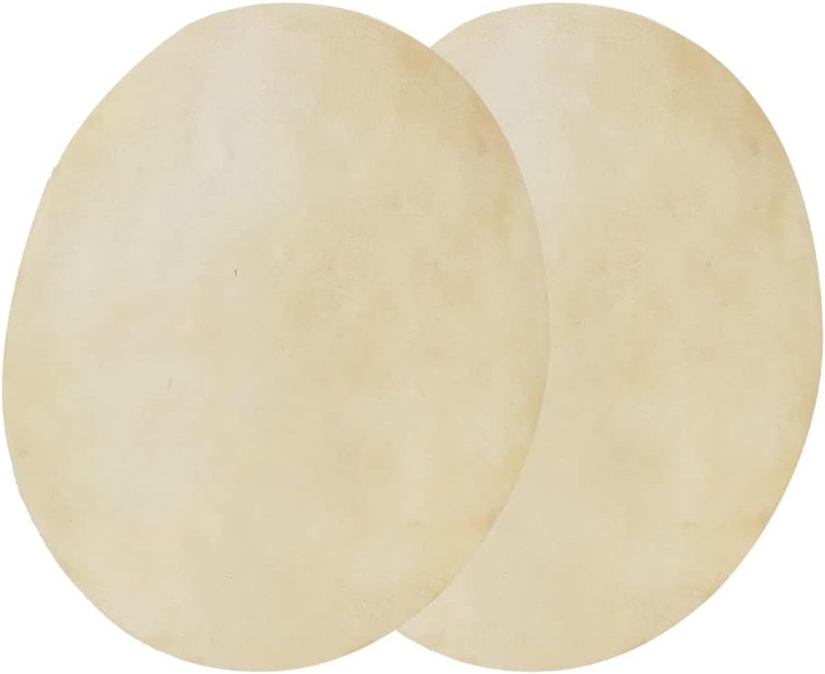 2 Stuks Bongo Drumvel Faux Buffelleer 9 inch, Consistent Helder Geluid voor Afrikaanse Drums, Percussie-instrument Accessoire