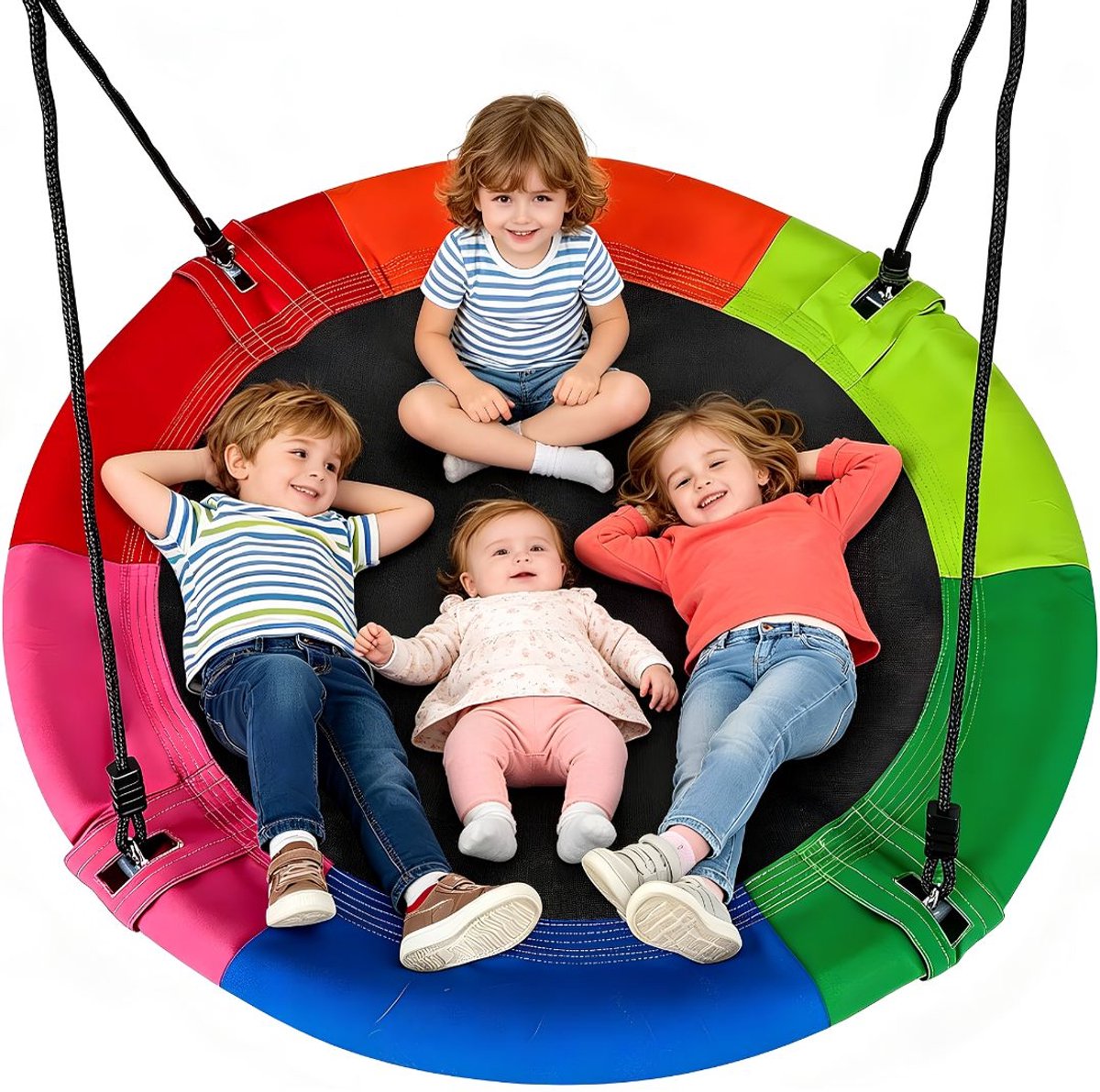 SP® Nestschommel - Schommel - Kinderschommels - Veelkleurig - 120cm x 120cm x 120cm