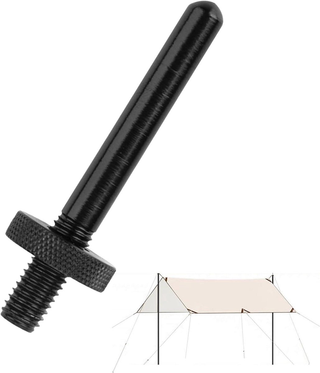 Tentstokken - Vervangende vingerhoed - Kamperen en reizen - Lichtgewicht aluminiumlegering - 8mm Interface - Zwart