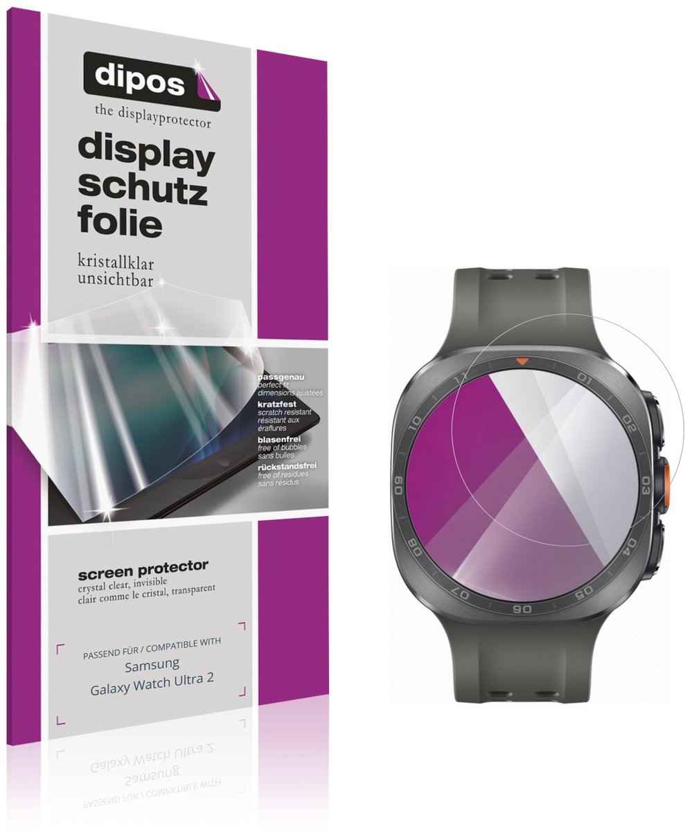 dipos – 6x Beschermfolie geschikt voor Samsung Galaxy Watch Ultra 2 | Krasbestendige & heldere Screenprotector Ultra-Thin