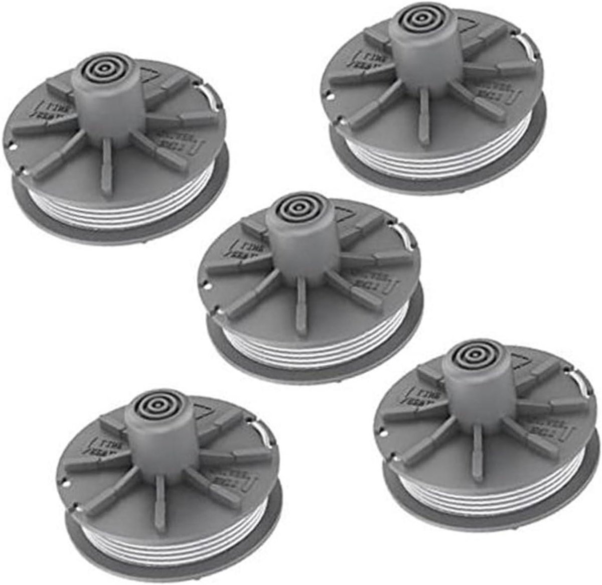 Vervangende Trimmer Spoel - Grastrimmer Spoel - Gazon Onderhoud - Slagvast Materiaal - 0.065 inch diameter - Grijs